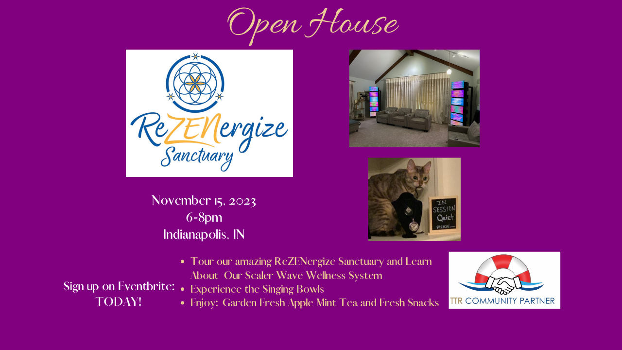 ReZENergize Sanctuary- Open House!
