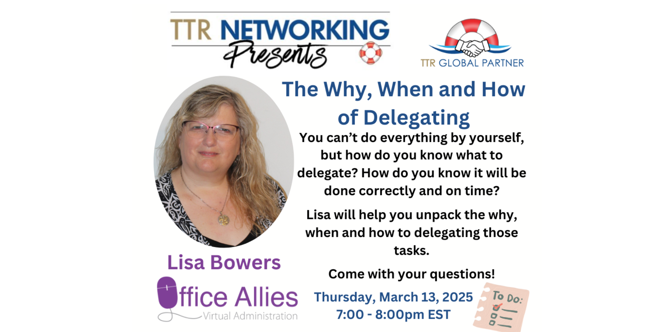 Don’t Miss This Month’s TTR Presents on Delegating!