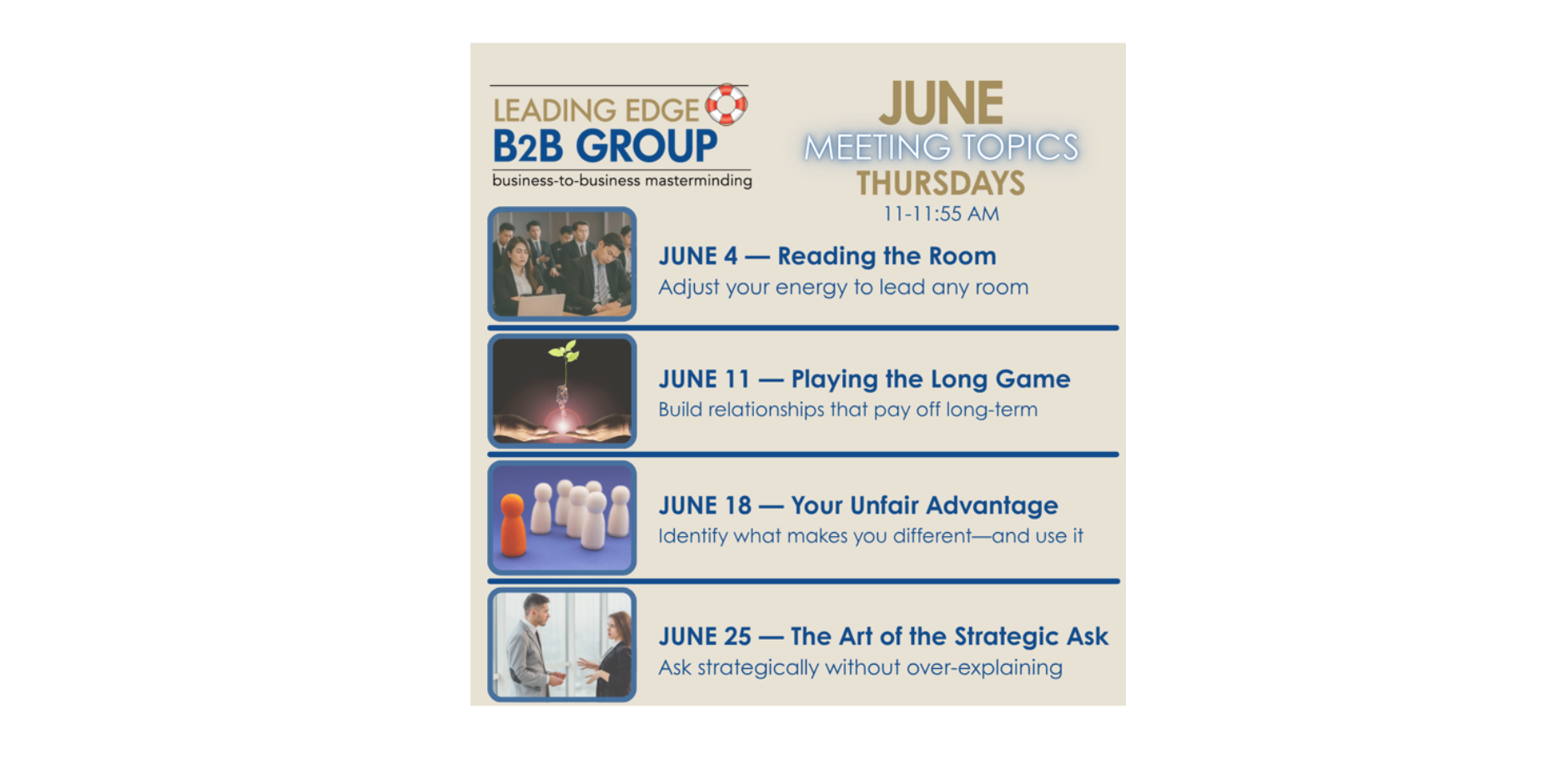The Leading Edge B2B Group-  2026 - Please Join Us!