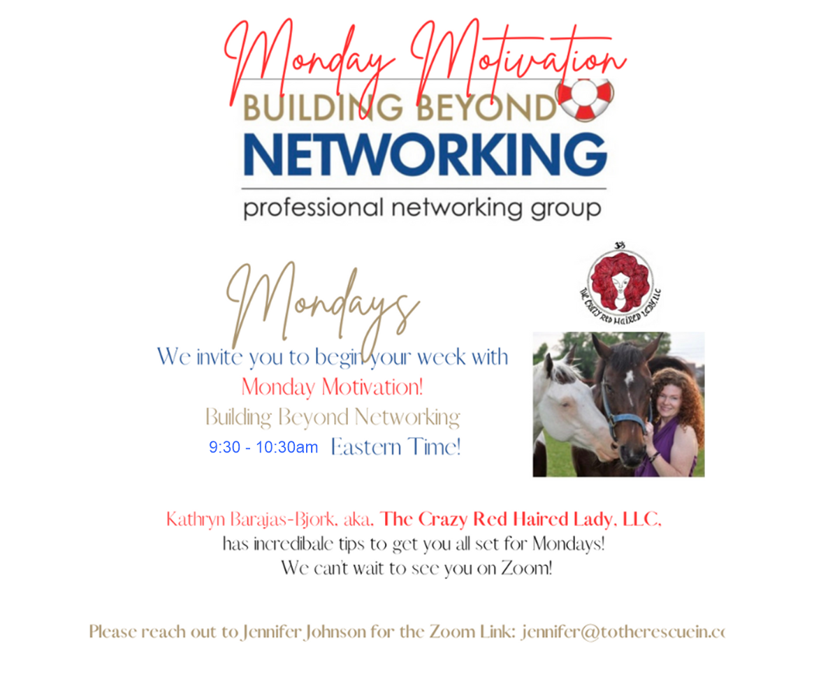 Monday Morning Motivation with Kathryn Barajas- Bjork-Mondays- 9:30 am - 10:30 am