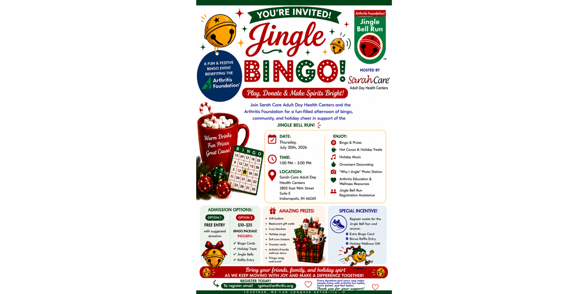 Jingle Bingo Benefiting the Arthritis Foundation's Jingle Bell Run!